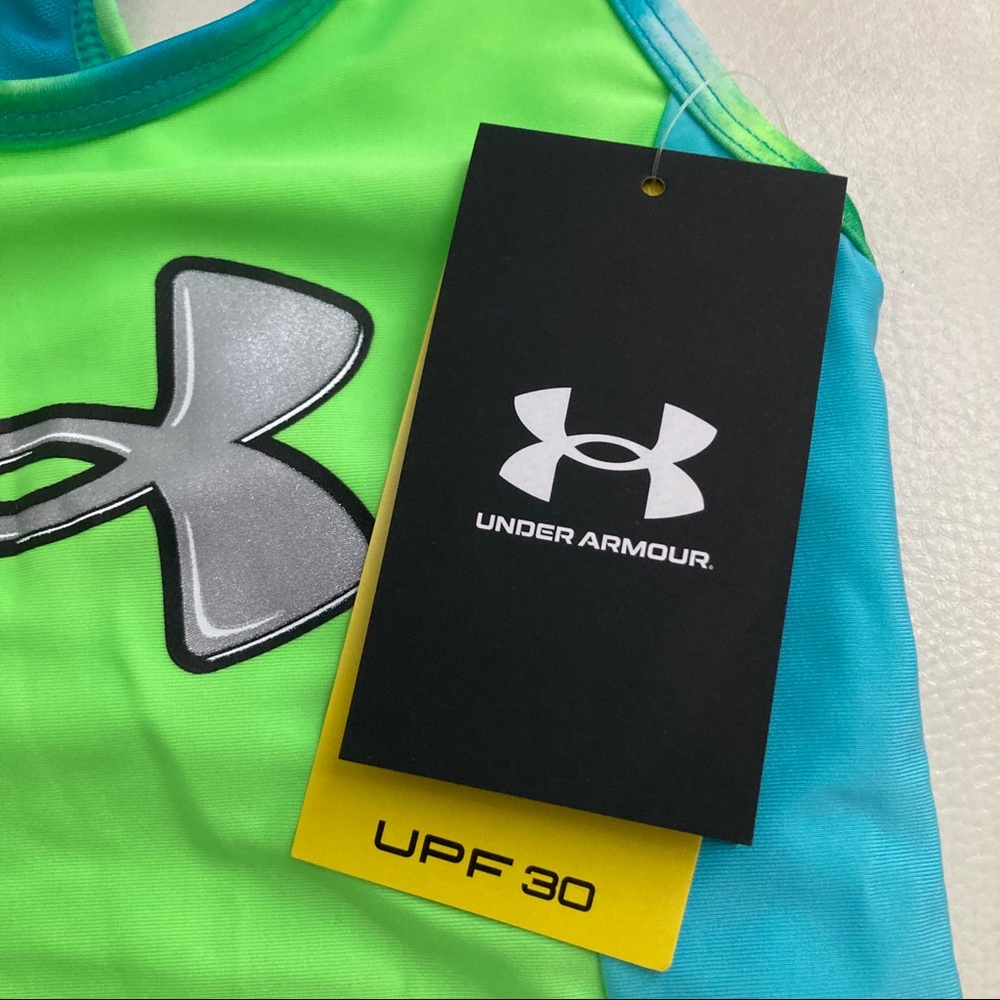 Under Armour cute neon beach UPF30+ one piece swimsuit 4063 - Picture 6 of 7